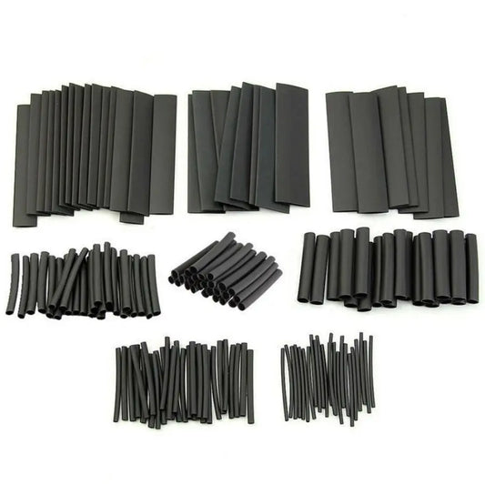 127Pcs/lot Black Heat Shrink Sleeving Set Thermoresistant Tube Shrink Wrapping Wire Cable Polyolefin Wrap Tubing