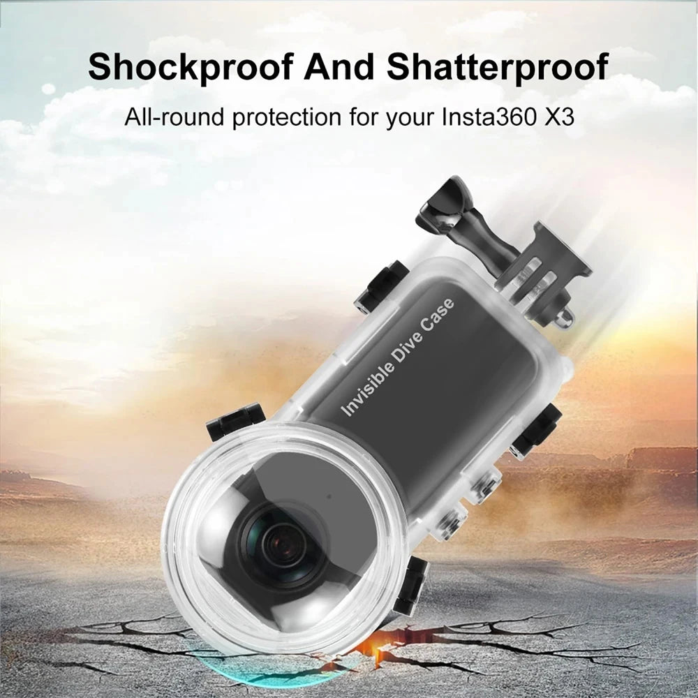 Invisible Dive Case For Insta360 X3 Waterproof Protector 2023 New For Insta 360 X3 Underwater 50M Diving Shell Accessories