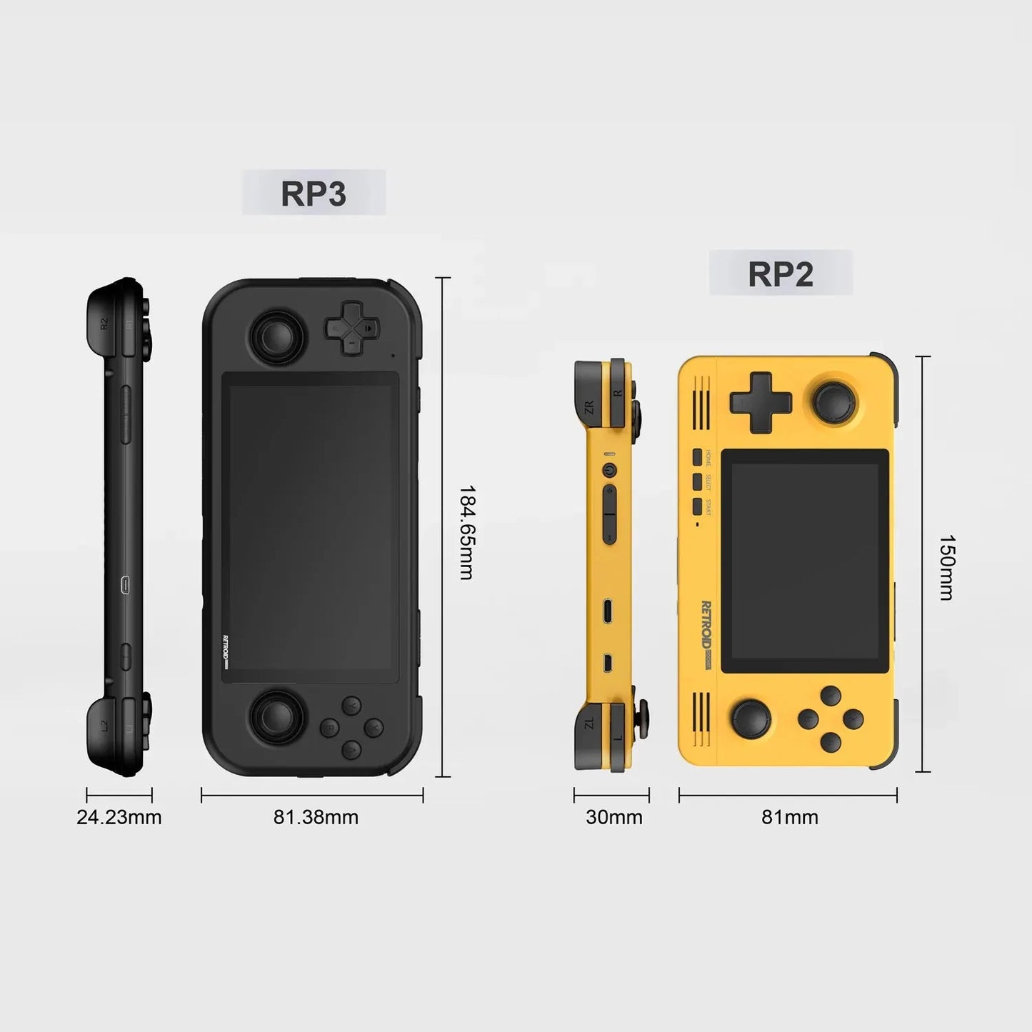 Retroid Pocket 3 Retro Portable Handheld Game Console 4.7 Inch Touchable IPS Screen Android 11 OS Streaming Video Game Console