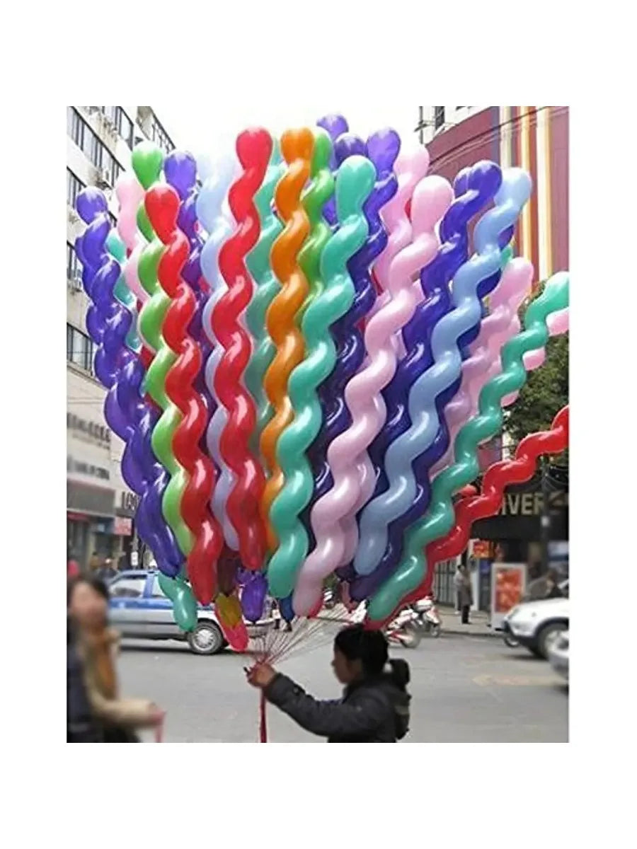 20/50Pcs Multicolor Spiral Long Balloon Unique Twist Spiraal Latex Balloon Wedding Happy Birthday Holiday Decorations Kids Toys