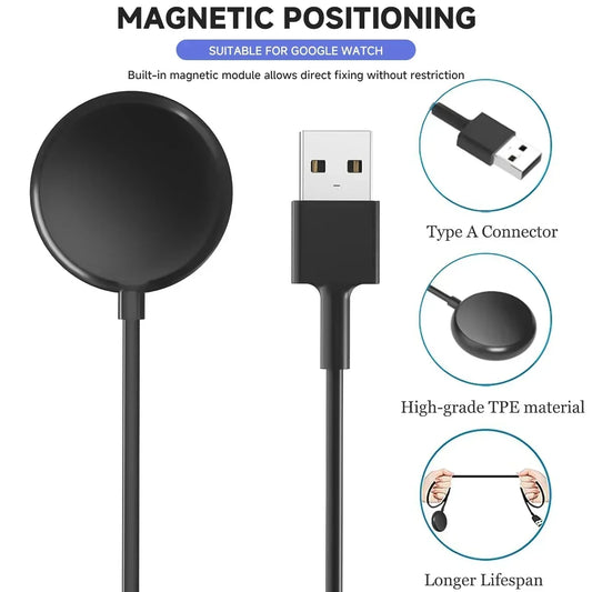 For Google Pixel Watch 1 USB-C Charger Smartwatch Charger Cable Fast Charger Replacement Charger 1 Meter