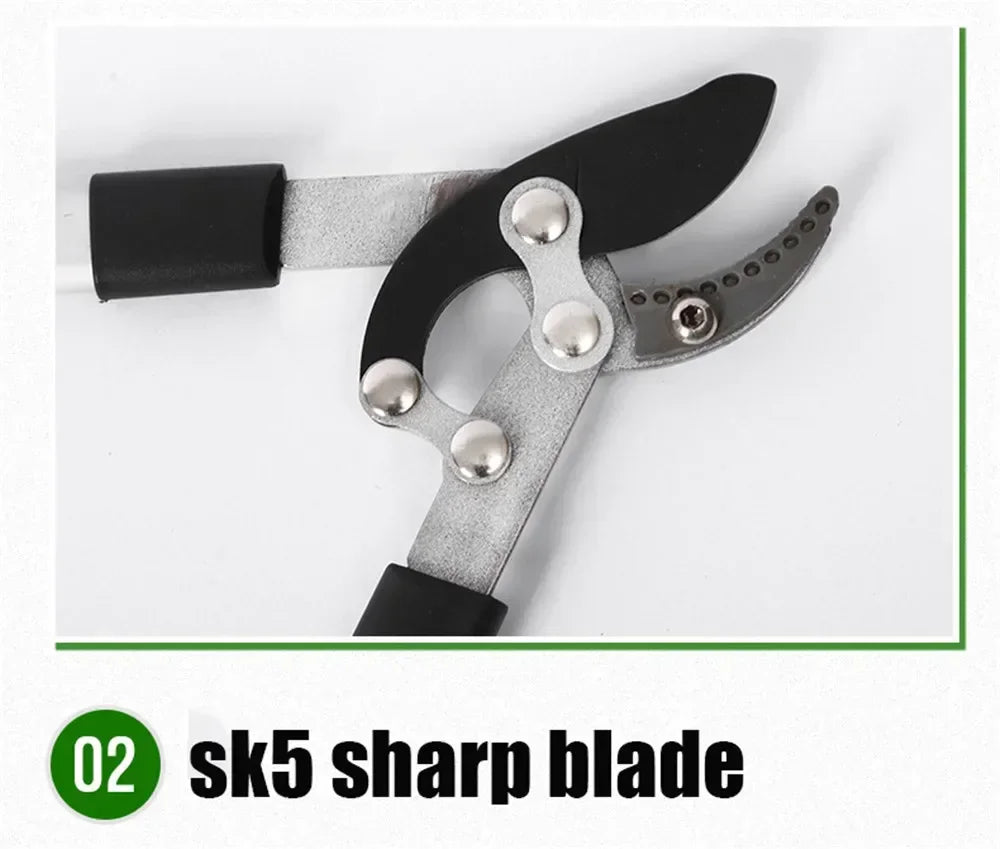 Garden Branch Scissors Stretchable SK5 Steel Long Pruner Gardening Fruit Tree Pruning Shears Garden Tool Professional Hand Tools