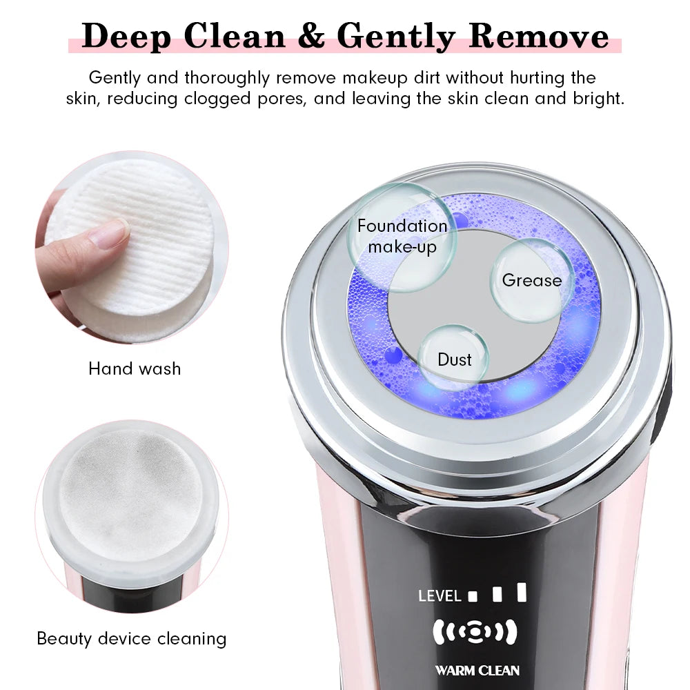 7 in 1 Face Lift Devices Microcurrent Skin Rejuvenation EMS RF Women Facial Massager Light Therapy Anti Aging Wrinkle Beauty