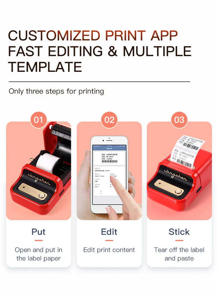 Niimbot B21 B1 Mini Portable Thermal Printer Self-adhesive Label Printer Portable Inkless Label Makers for Home/Office/Business