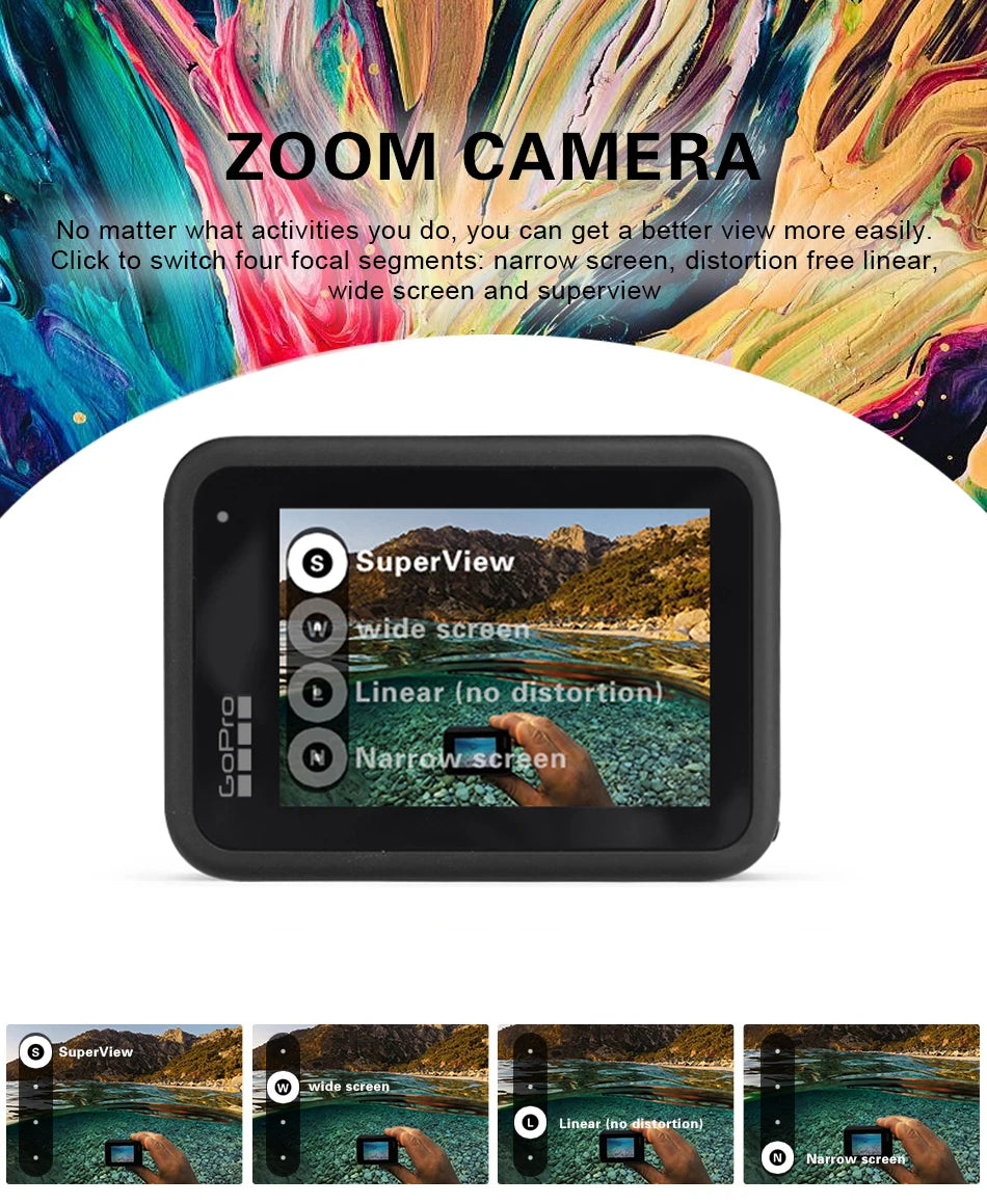 GoPro hero 8 Black stable 4K video 12MP photo portable 1080p live broadcast Motorcycle and Skiing Sports go pro Camera