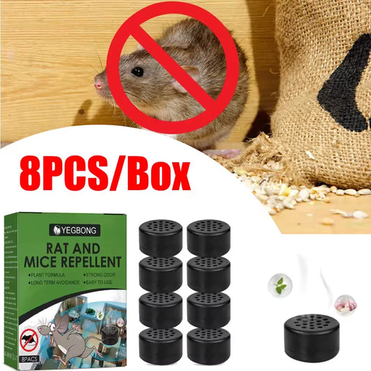 8Pcs Mice Repellent Deterrent Anti-Mouse Ball Rat Repellent Non-toxic Safe Peppermint Oil for Outdoor Indoor Pest Insect Control