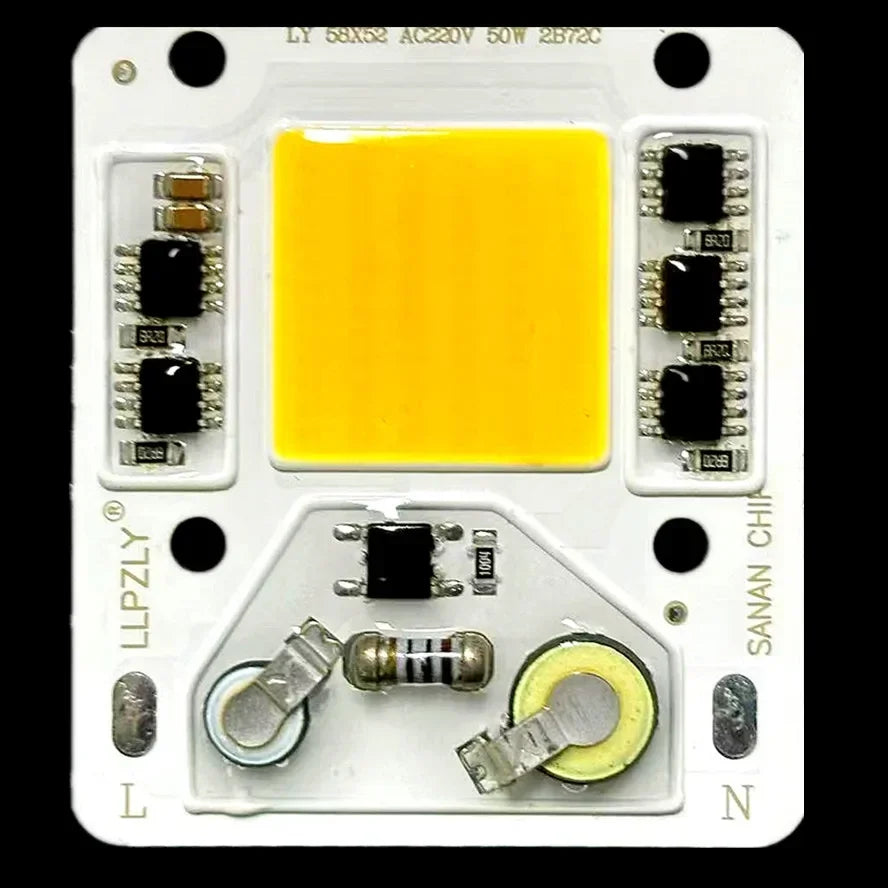 50W COB Light Source Smart IC No Need Driver DIY Flood light LED Bulb Spotlight AC 220V COB LED Chip Lamp For Outdoor Lighting