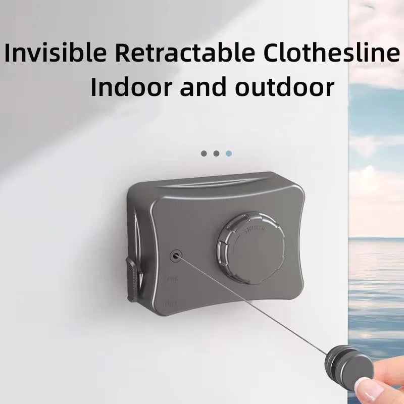 Retractable Clothesline Stainless Seel Pull-Out Clothes-Drying Machine Rope Space-Saving Clothes Drying Rack For Household