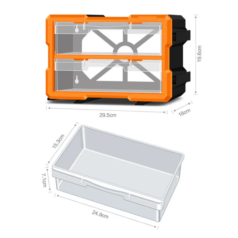 LEADLOONG Drawer Type Parts Cabinet Turnover Box Plastic parts Box Screw Box Tool Cabinet Material Box