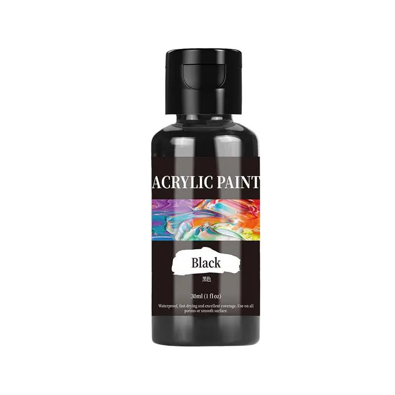 24 Colour Acrylic Paint Colors Bottled Acrylic Paint Set Paint For Fabric Clothing Painting Rich For Leather DIY Pigment