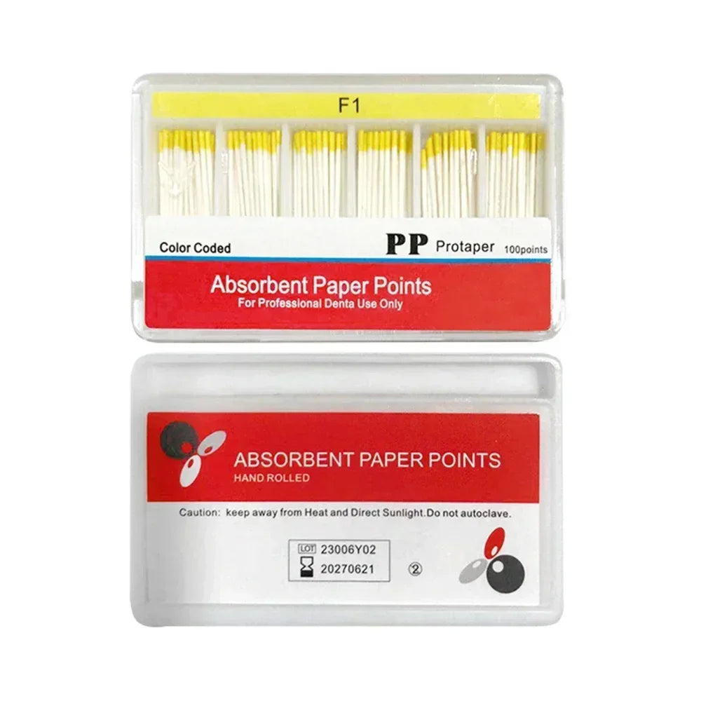 Dental Absorbent Paper Points Moisture Absorbing Paper Tips Taper 0.02 0.04 0.06 F1 F2 F3 Dental Clinics Consumables