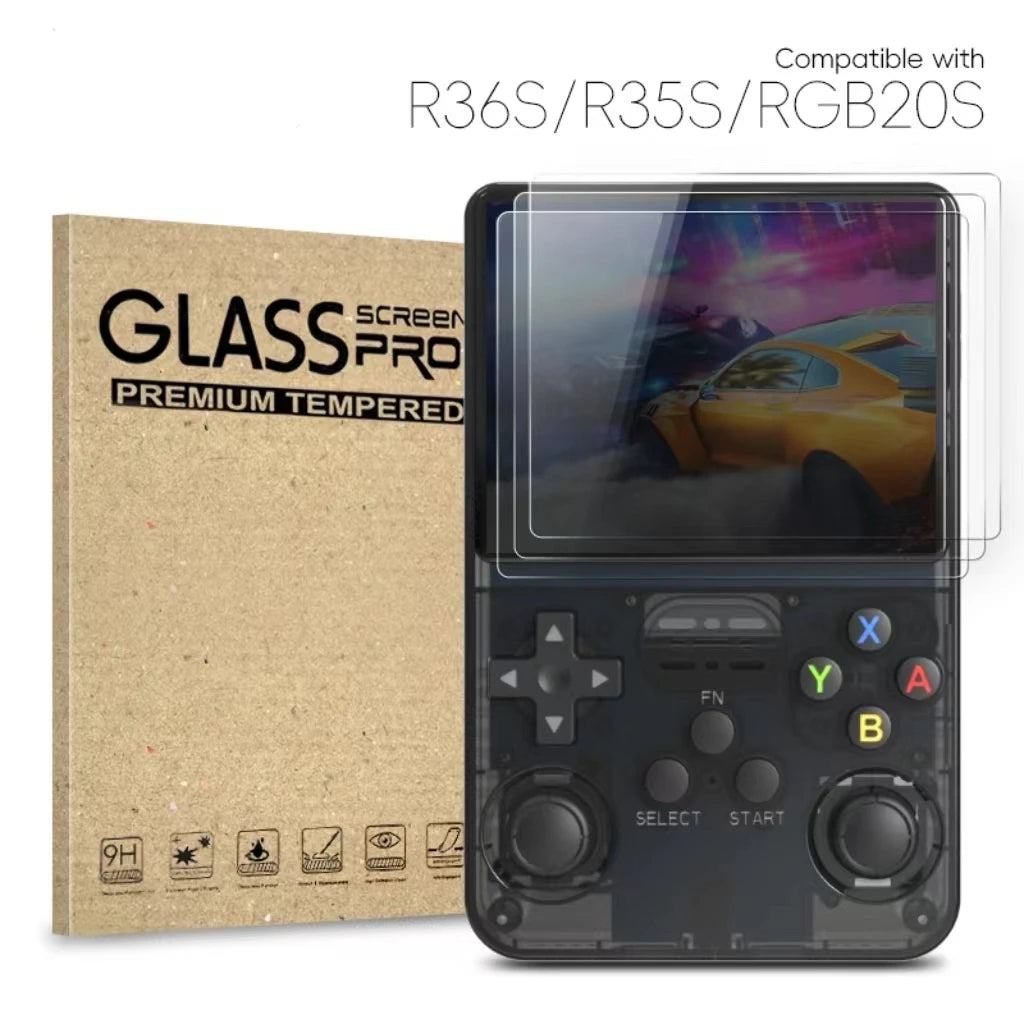 DATA FROG R36S Screen Protector Tempered Glass Protector for R35S RGB20S Retro Handheld Game Console Accessories