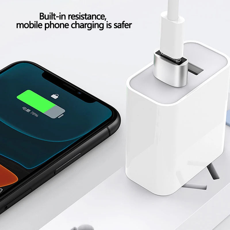 Charger Adapter For iPhone 14 13 12 11 Pro Max USB Type-C Adapter Type C USB-C Converter USB To Type C OTG Adapter Cables
