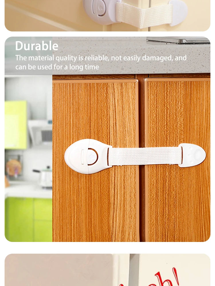 10pcs Child Safety Cabinet Lock Baby Safety Protector Multifunctional Drawer Door Cabinet Lock Plastic Door Lock