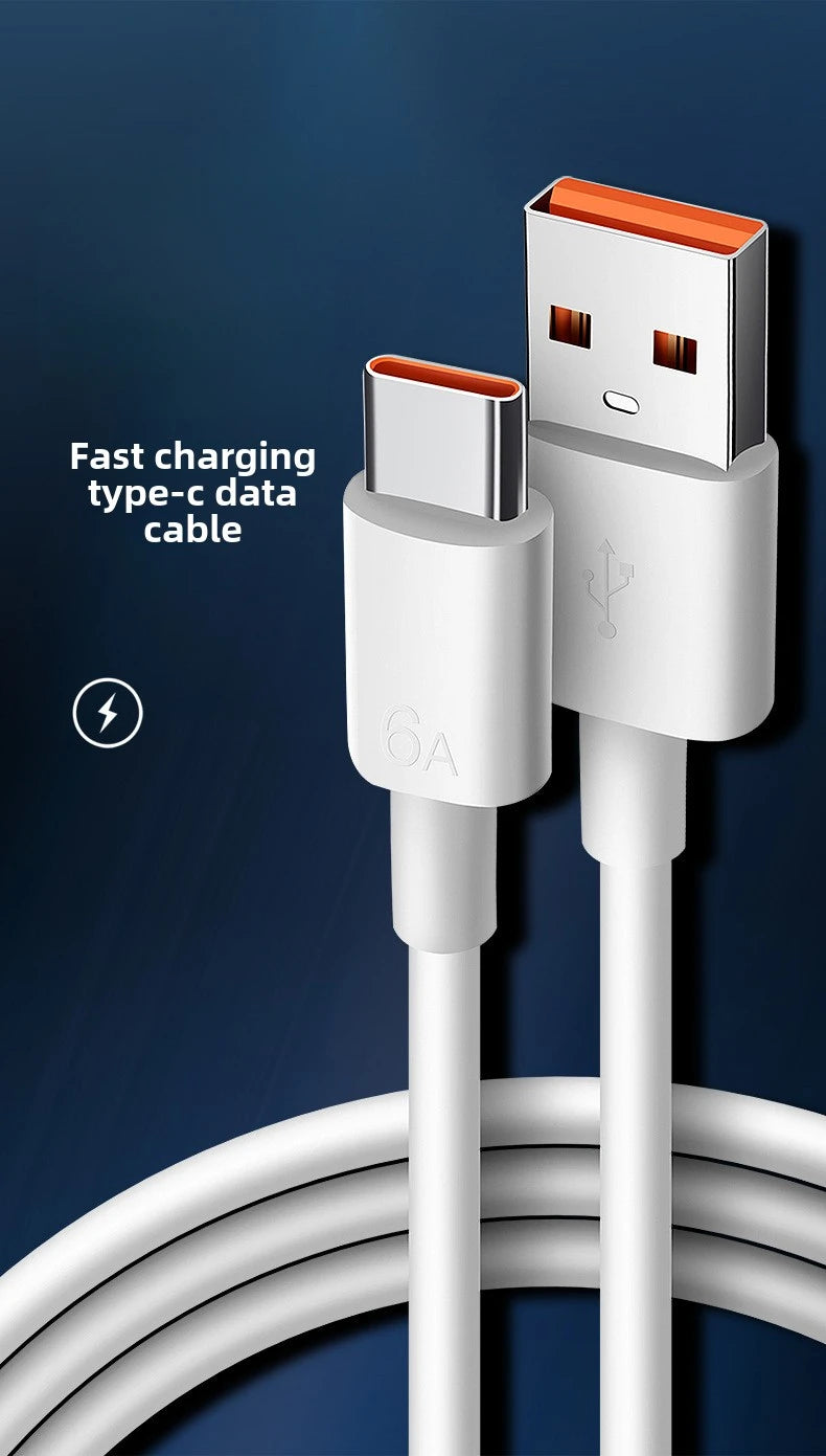 Suitable For Android Phone 6A Charging Cable,Universal 66W Data Cable,Type-C Super Fast Charging,Not Suitable For iPhone