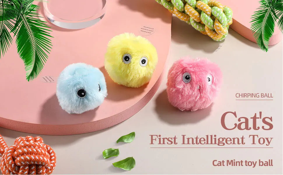 Smart cat and dog toys palla interattiva peluche Electric catnip training toys kittens and puppies touch vocal pet plush bark ba