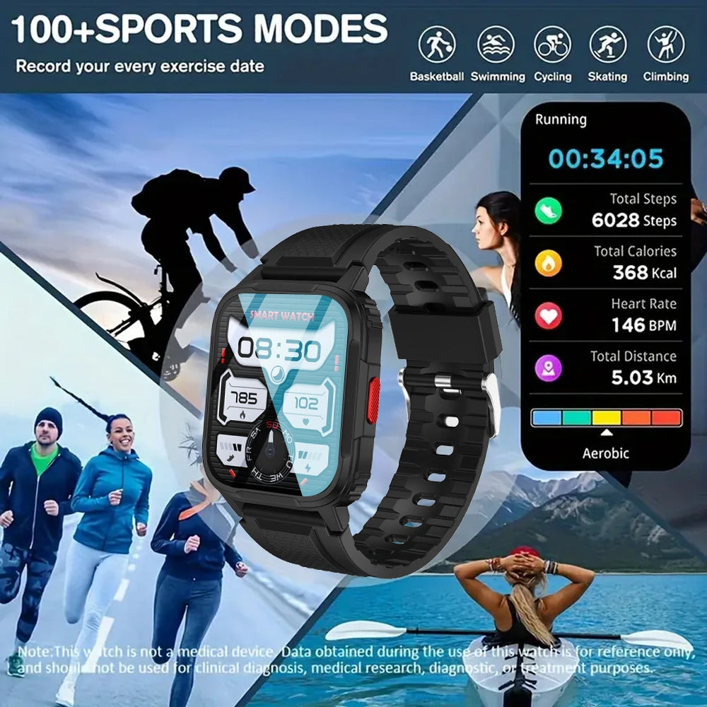 SENBONO 2024 Men Smartwatch Women Bluetooth Call Watch 120 Sport Mode IP68 Waterproof Fitness Tracker Screen Smart Watch Men