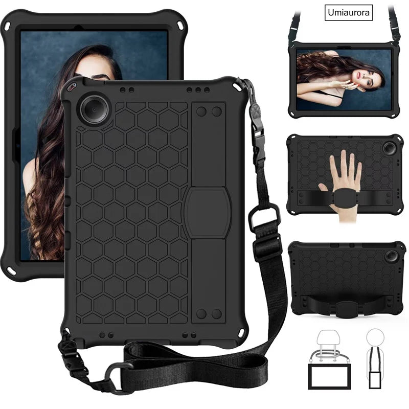 For Samsung Tab S5E S6 Lite 10.4" A7 A8 A9+ A11 Plus SM-X230 SM-X210 X130 T500 T510 Shockproof Stand Strap Tablet Case EVA Funda