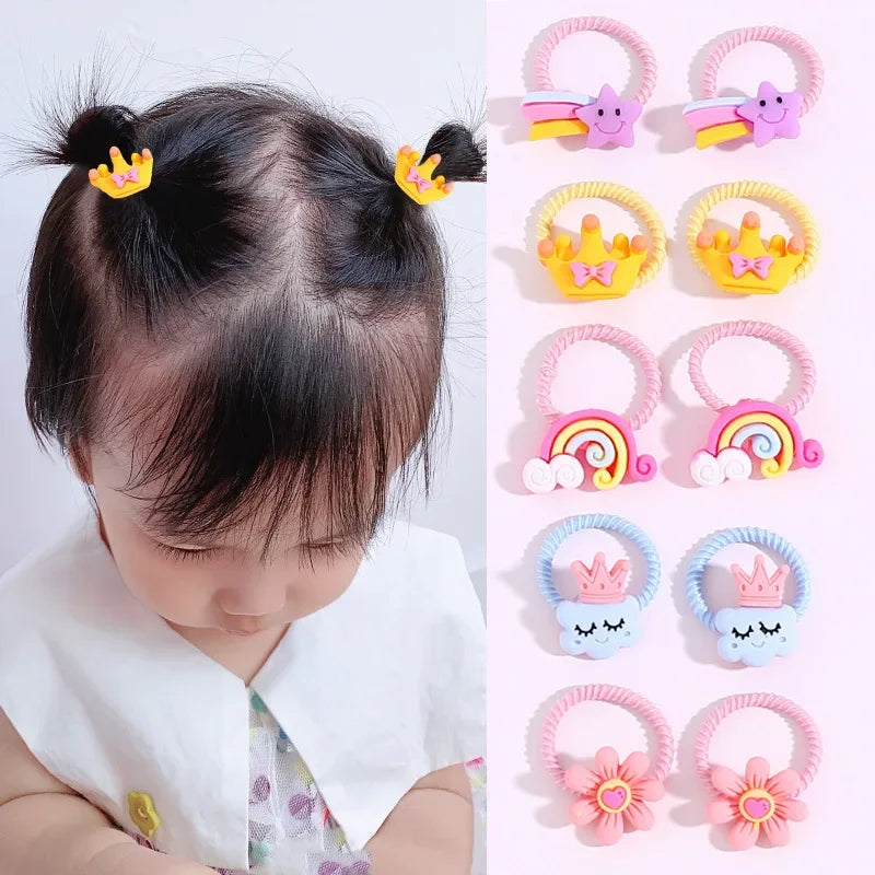 Children's Rubber Bands Do Not Harm Hair Girl Headbands Korean Baby Accessories Rings Tie Rubber Bands Little Girl Headbands