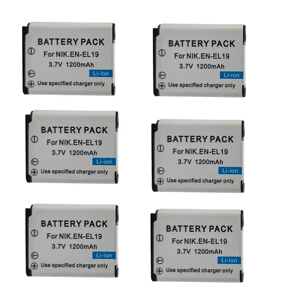 EN-EL19 ENEL19 EN EL19 Camera Battery+LED Dual Charger for Nikon Coolpix S6600 S6900 S2600 S3100 S4100 S5200 S6400 W150 Battery
