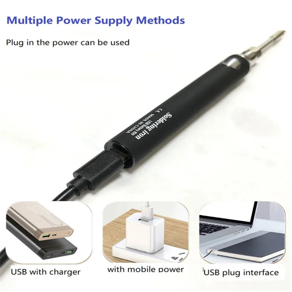 Wireless Charging Electric Soldering Iron Solder Iron USB 5V8W Fast Charging lithium battery Portable Repair Welding Tools