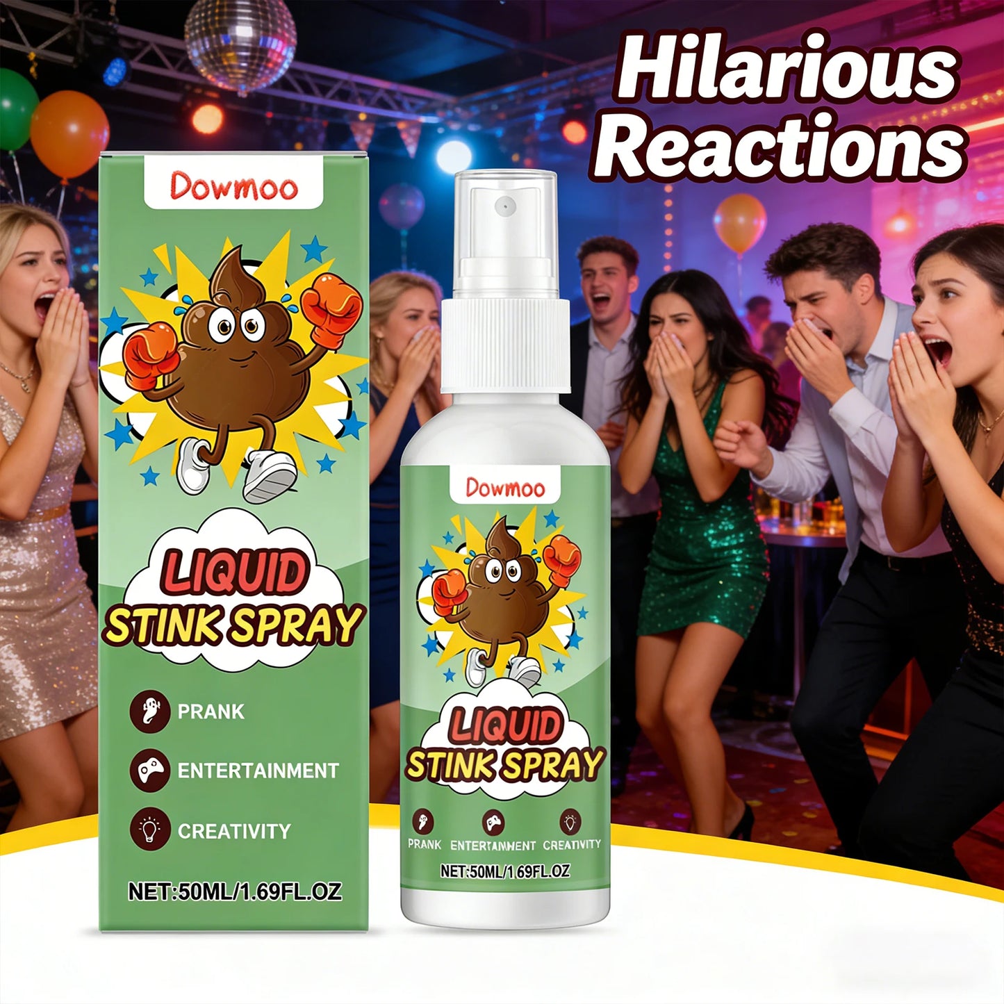 Liquid Fart Spray Non Toxic Realistic Fart Odor Prank Toy Halloween Props Ass-Smelly Funny Props Stinky Gas Spray Party Supplies