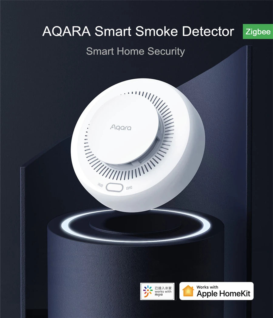 Aqara Smart Smoke Detector Sensor Zigbee 3.0 Fire Alarm Monitor Sound Alert Home Security APP Work With Xiaomi Mi home Homekit