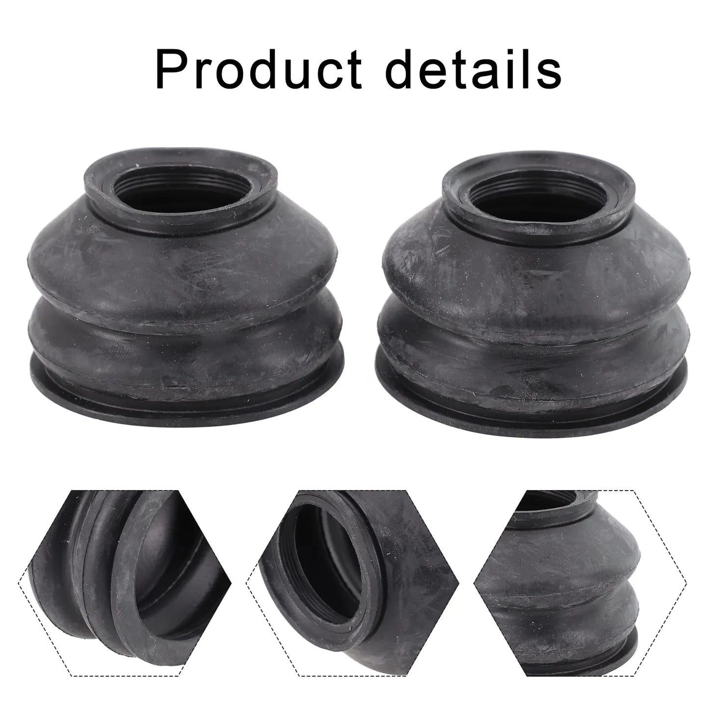 2Pcs Universal Tie Rod End And Ball Joint Dust Silicone Boots Cover 2288 23*33*41MM Clip-On Black  Ball Joints Accessories