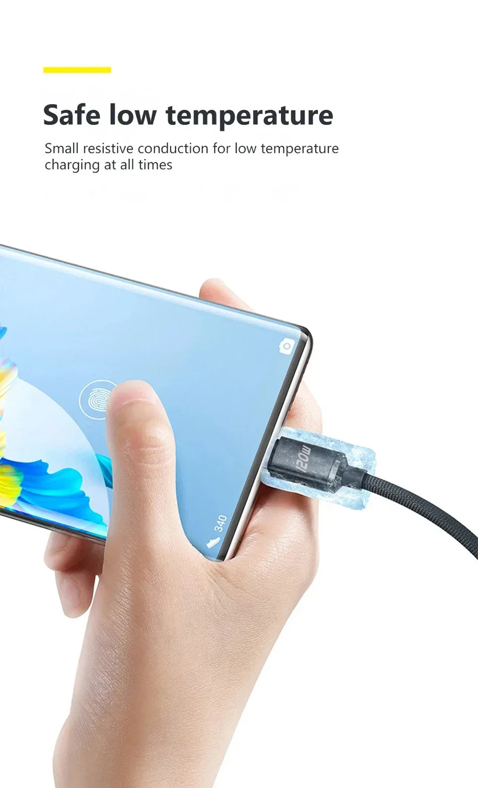 120W 6A USB Type C Cable For Xiaomi 13 Samsung S23 Realme Mobile Phone Fast Charge USB C Cables Type C Quick Data Charger Wires