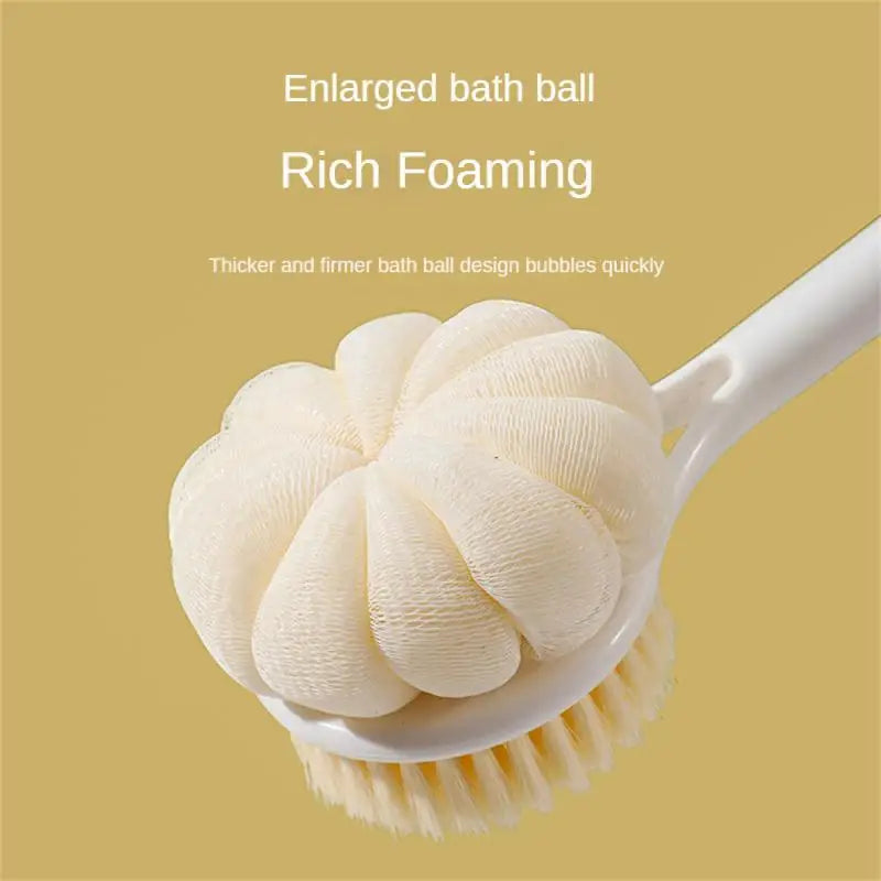 New Sponge Long Soft Hair Bath Brush Doubleside Rub Shower Brush Back Scrubber Exfoliating Tool Brush Bath Supplies