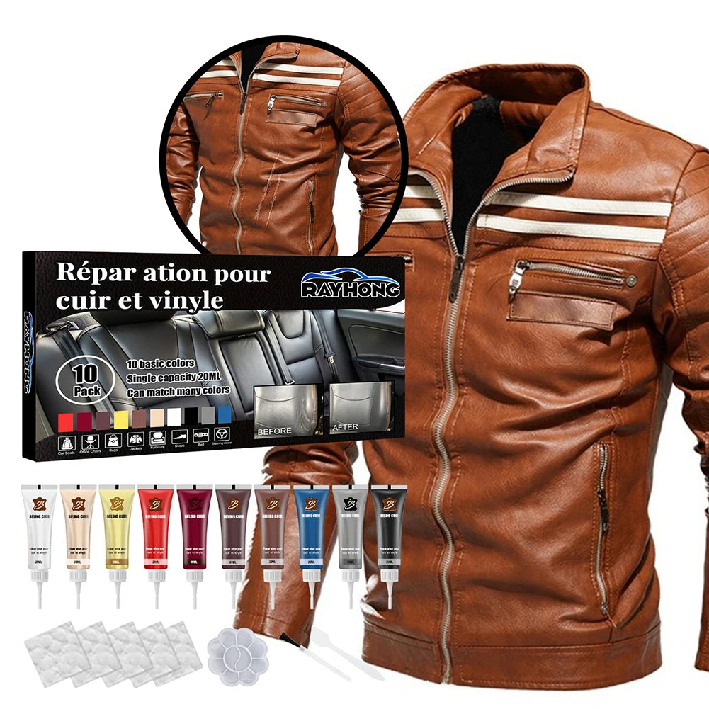 Car Leather Repair Gel Home Sofa Car Seat Leather Complementary Color Repair Paste Scratches Crack Leather Finish Repair Cream