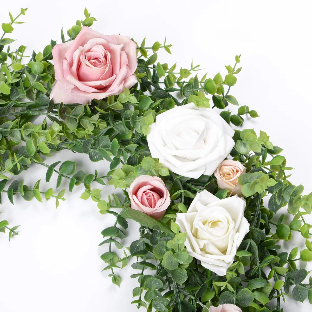 Plastic Eucalyptus Leaf Wedding New Year's Eve Christmas Decoration for Home Garden Living Room Wall Hanging Artificial Plants