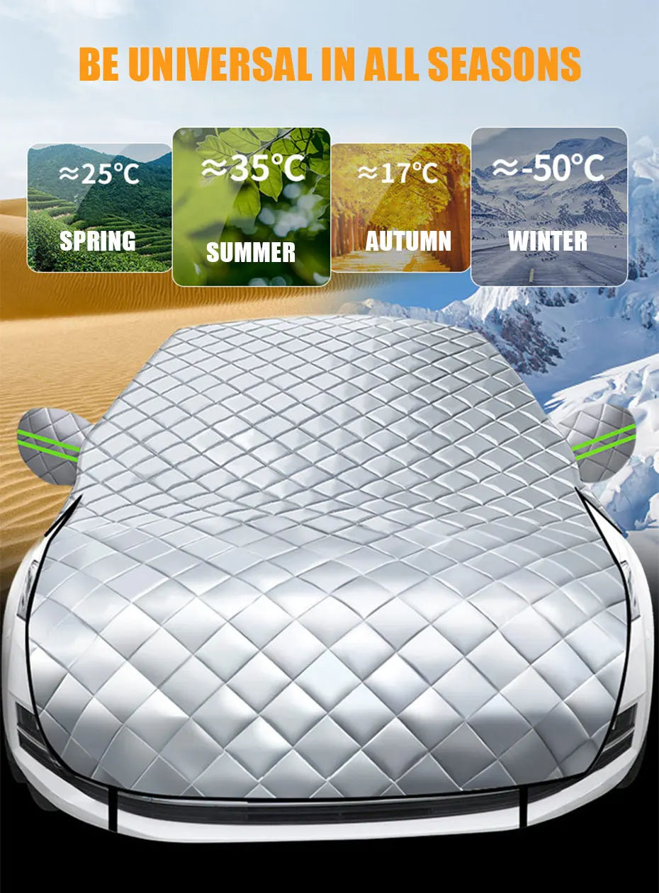 Car Covers Hail Protector Half Cover Protective Exterior Awning Sunshield Anti-hail Outdoor Waterproof Universal Windshield Dust