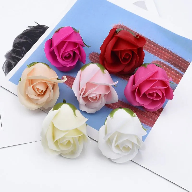 Soap Rose Flower Wedding Wall Home Garden Garland Decor Holiday Party festival Diy Gift box Bride bouquet Wrist Flower Ornaments