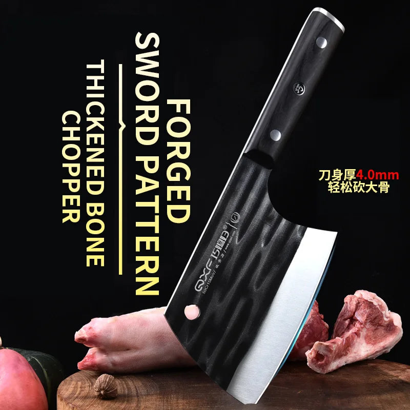 Household kitchen axe knife,  for both cutting and chopping, made of carbon steel, super durable, best-selling model