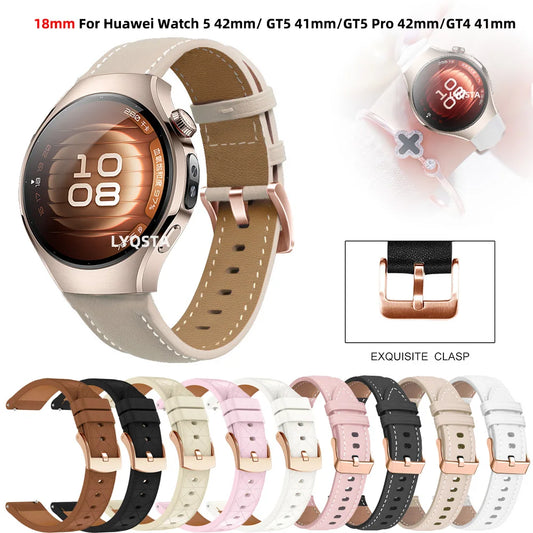 18MM Watchband For HUAWEI WATCH 5 42mm/Watch GT 4 GT 5 41mm Smart Watch Bracelet Wristband Strap For Huawei Watch GT 5 Pro 42mm