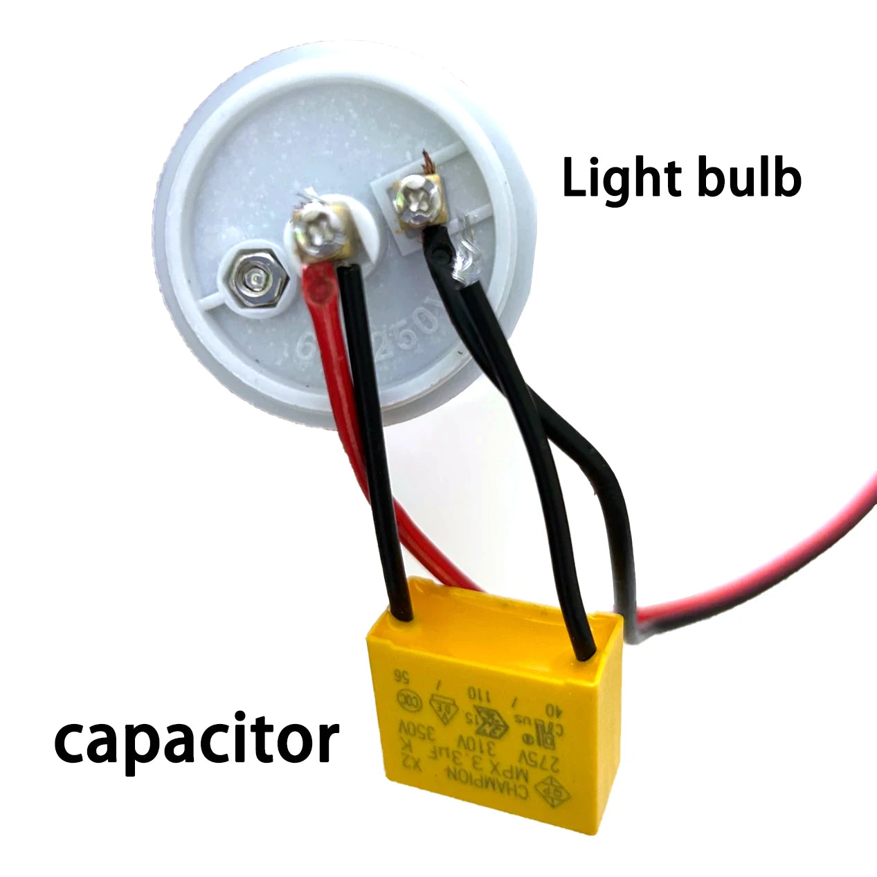 capacitor 3.3UF 275VAC anti-light flash safety capacitor.Suitable for smart touch switches without neutral, electric fans, etc