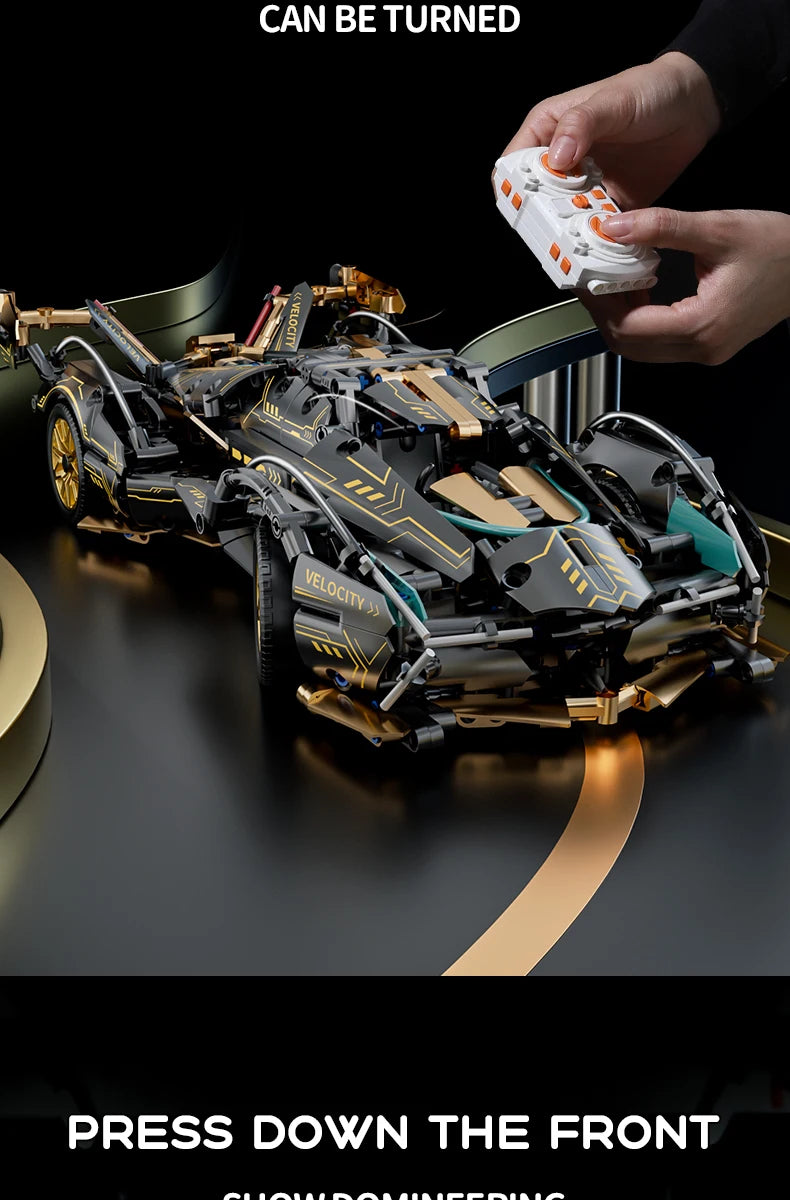 1:14 Building Block Car Cool Technology Design Optional Power Group Birthday Christmas Gift for Friends or Kids （1280+granule）