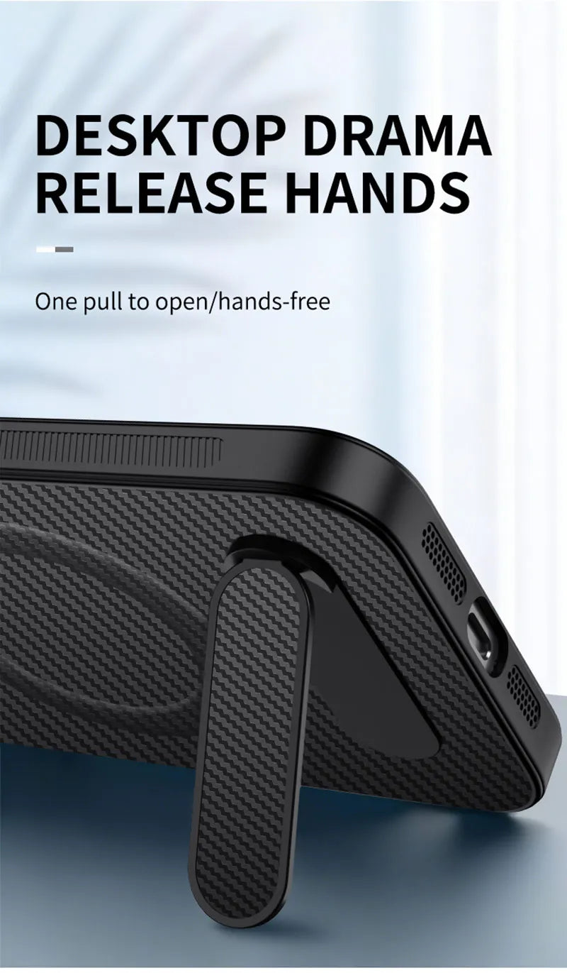 For Tecno Camon 50 40 Pro Plus Case Carbon Fiber Texture Magnetic Bracket PC Cover For Tecno Camon 40C Shockproof Bumper Funda