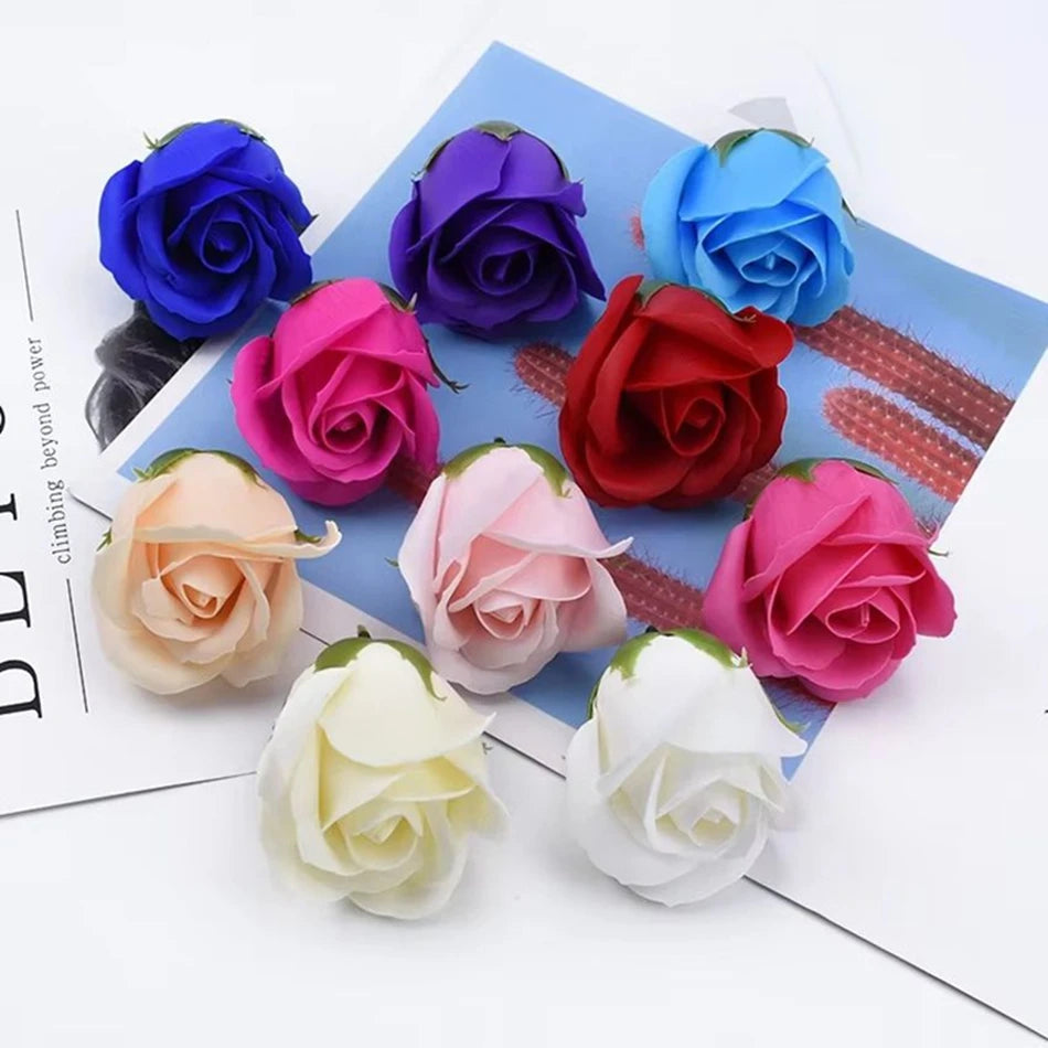 Soap Rose Flower Wedding Wall Home Garden Garland Decor Holiday Party festival Diy Gift box Bride bouquet Wrist Flower Ornaments