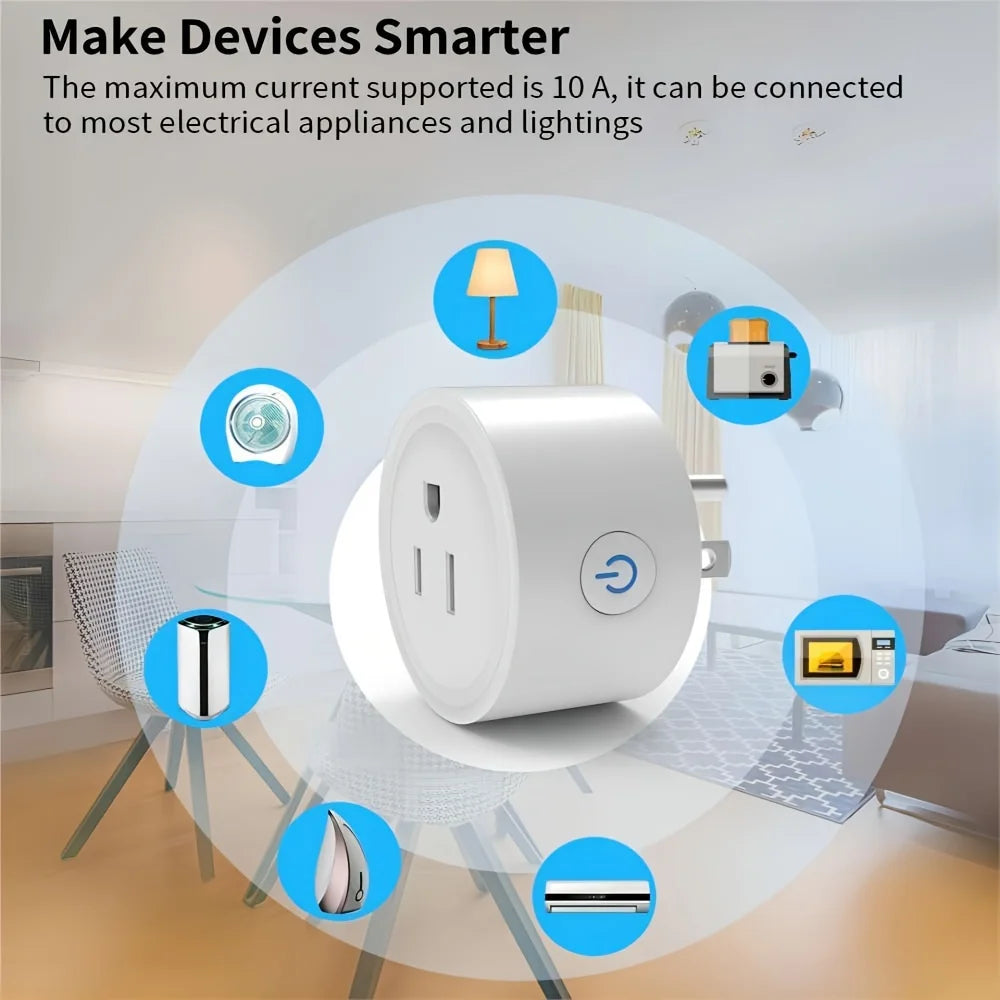 Smart Plug 10A WiFi US Outlet Socket 100-240V Timer Alexa Google Assistant CozyLife APP/Voice Control Group For for Home Auto