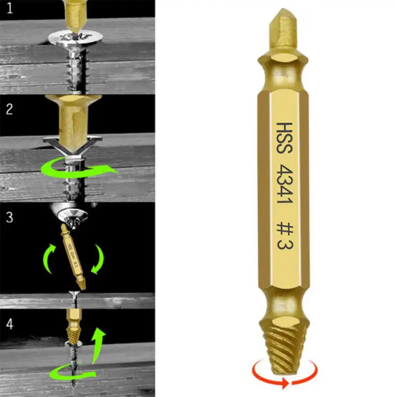 6pcs Damaged Screw Extractor Speed Out Drill Bits Tool Set Broken Bolt Remover Broken Screw Bolt Demolition Tools