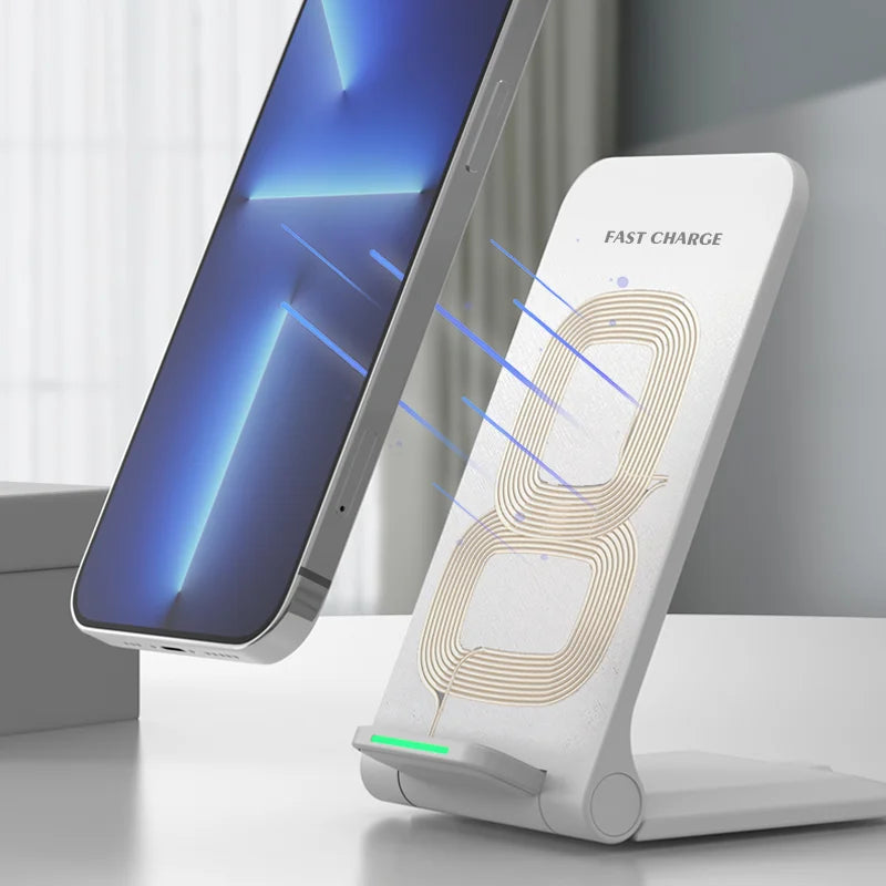 200W Wireless Charger For iPhone 14 13 12 Pro Max 15 Phone Stand Fast Charging Charger for Samsung Note 20/10 S21 Ultra Foldable