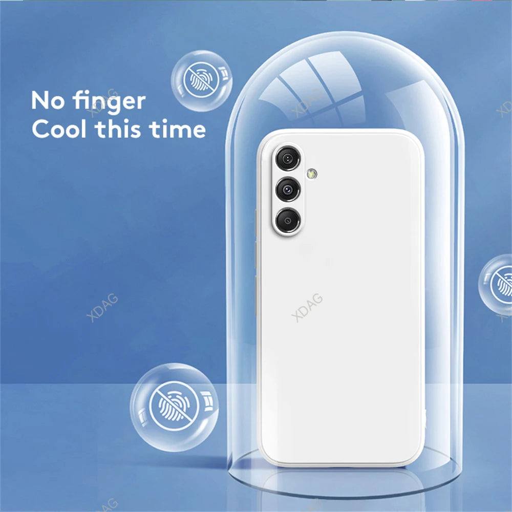 Original Phone Case for Samsung Galaxy M35 5G 6.6" SM-M356B SM-M356B/DS Soft Simple Liquid Silicone Camera Protection Back Cover