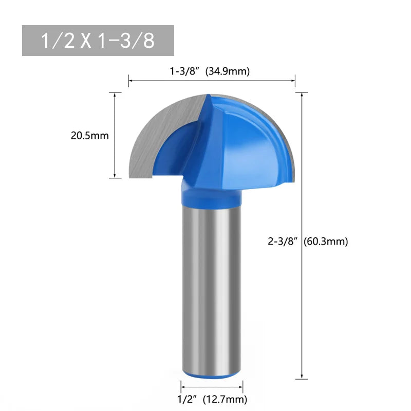 Round Bottom Over Nose Router Bit CNC 6mm Router Bit Set Carbide Ball End Mill 6mm 8mm for Wood Woodworking
