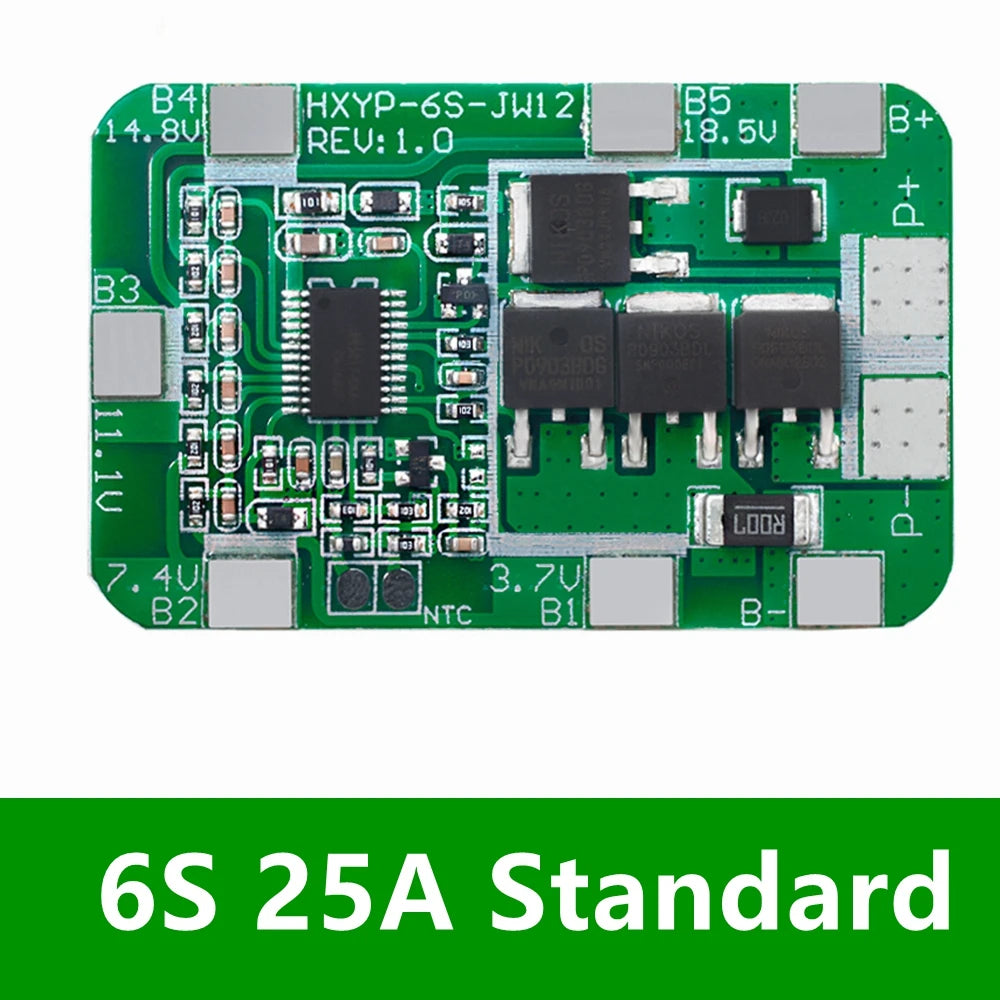 6S 12A/25A 24V 25.2V PCB BMS Protection Board For 6 Pack 18650 Li-ion Lithium Battery Cell Module New Arrival Balanced