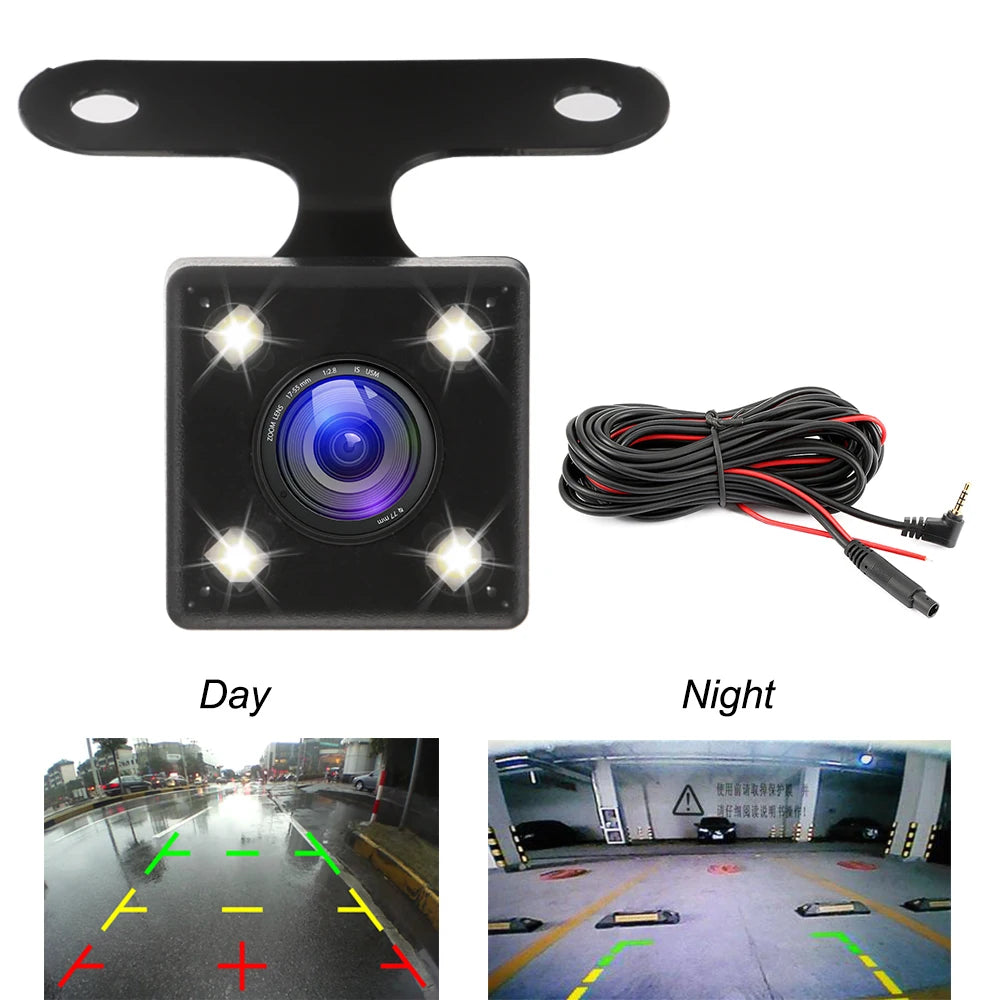 5Pin Car Mounted  Car DVR 4LED Rear View Camera 170° Motor Vehicle Mirror Dash Cam DVR Rear View Camera 2.5mm Waterproof
