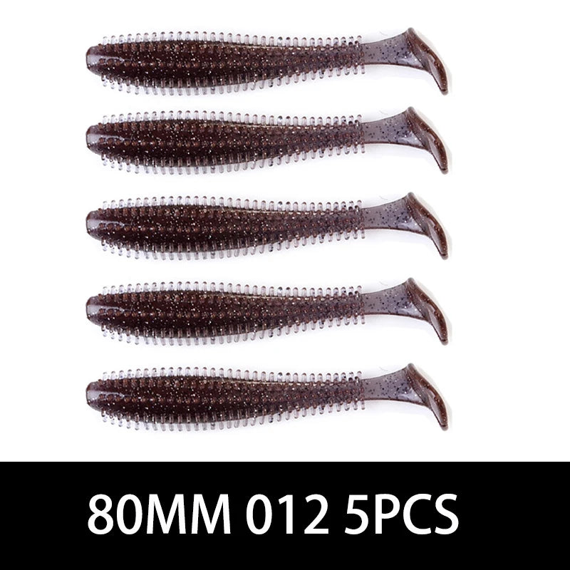 Silicone Soft Bait Fishing lure With Particles Fishing Bait 80MM120MM Pike Perch Fishing Artificial Bait Simulation Bait рыбалка