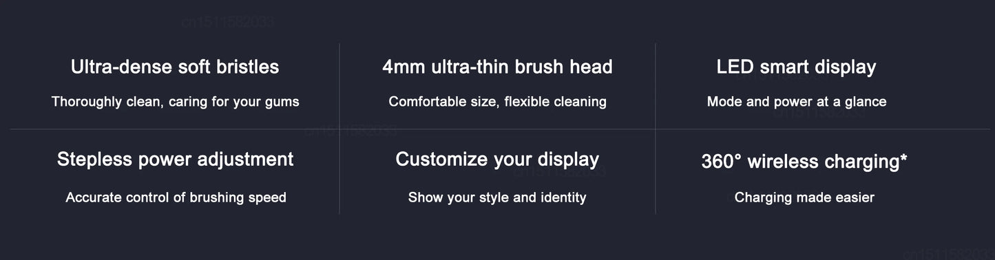 XIAOMI MIJIA T700 Sonic Electric Toothbrush Ultrasonic Vibration Teeth Whitening Oral Clean Brush Smart APP Electric Tooth Brush