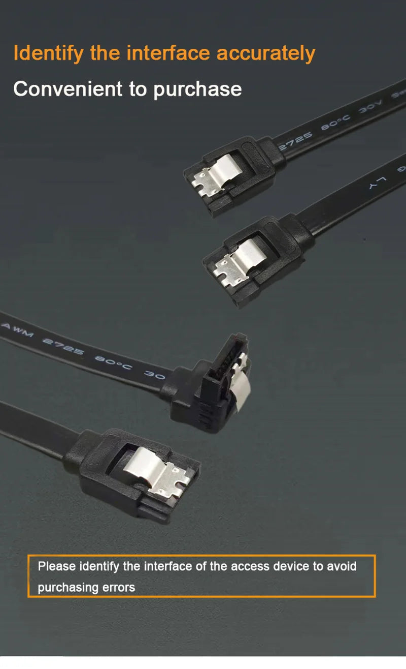 High speed SATA 3.0 hard drive data cable, solid-state, serial data cable, flexible SATA, fast transfer, 39cm